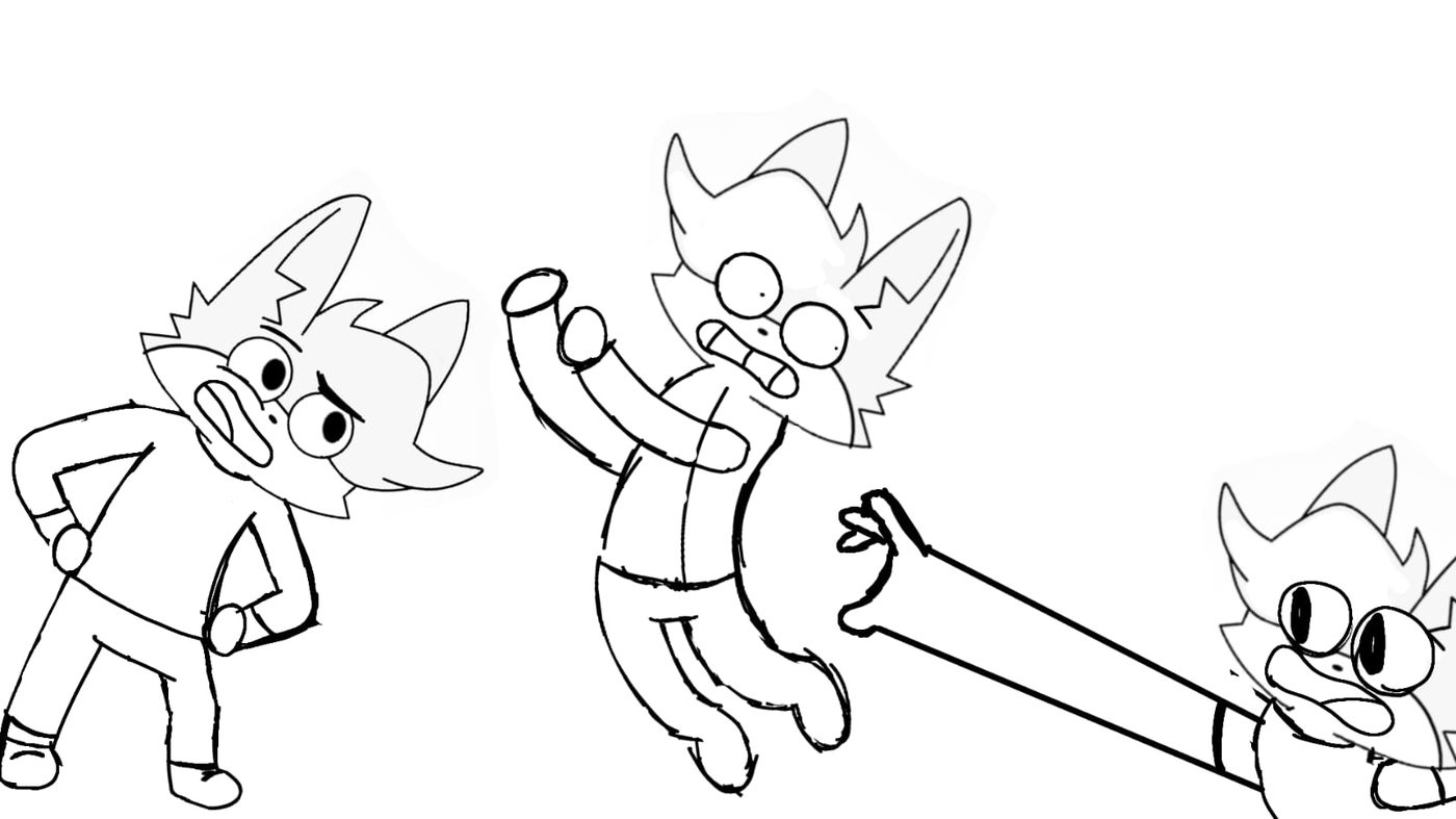 Bocetos de poses para animación